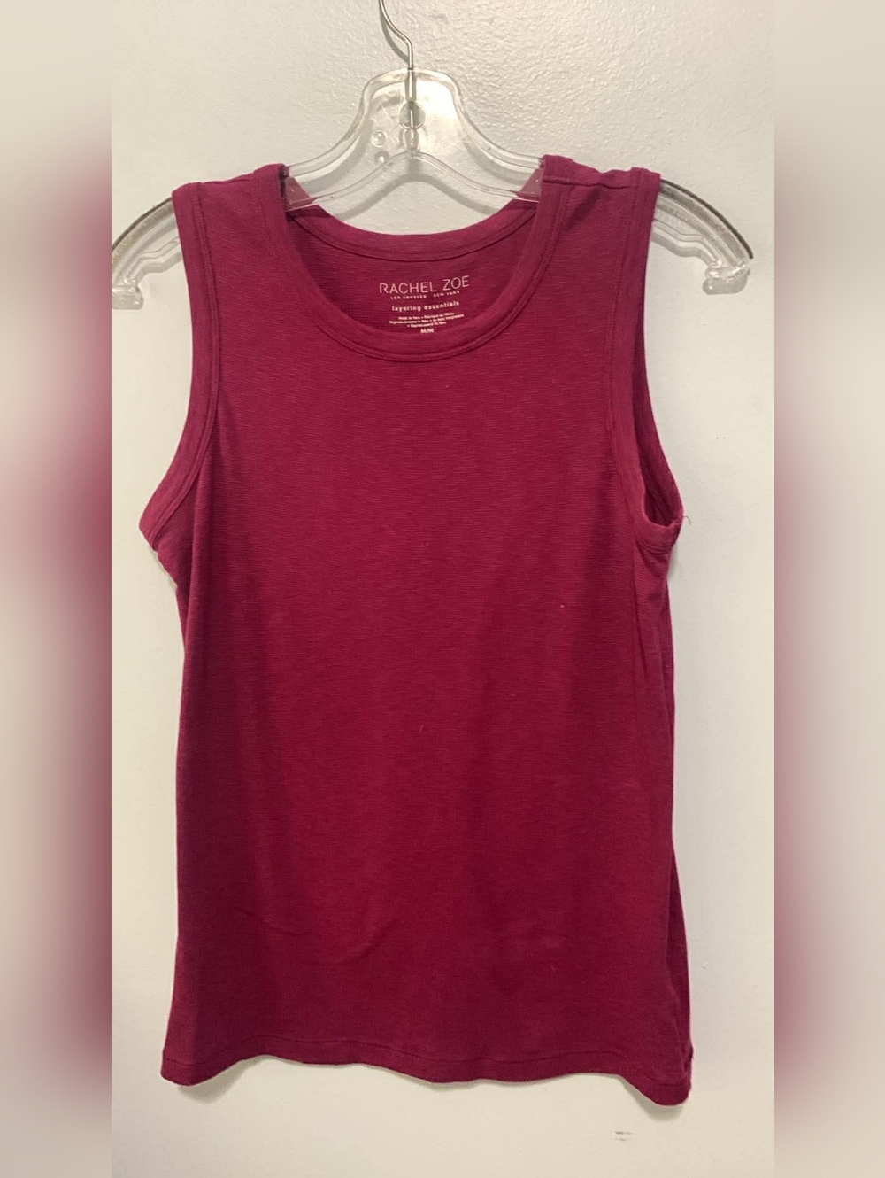 Rachel Zoe Sleeveless Tank Top - Burgundy